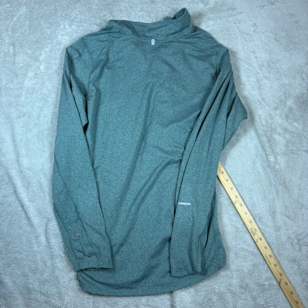 Nike Sweater Mens L Dri-FIT Half Zip Running Pullover Teal‎ Orange 717404-349